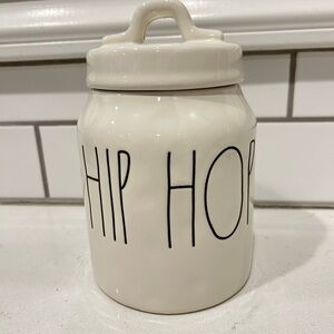 Rae Dunn White Ceramic Canister HIP HOP Easter